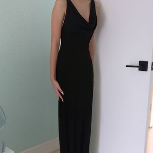 Rimini By Shaw Vintage Elegant Black Evening Gown Sz 4